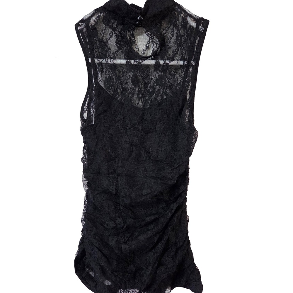 Y2K Charlotte Russe Black Lace Tank Top XS | Goth Femme